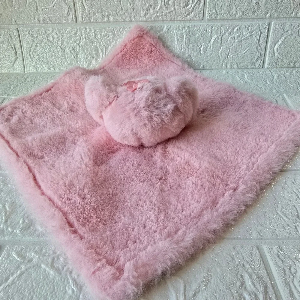 Parent's‎ Choice Elephant Plush Security Blanket Baby Pink Floral Lovey 12x12